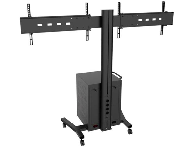 Multibrackets M Public Display Stand 180 Dual MediaBox4 Black - Max 80 kg - recommended for 55"
