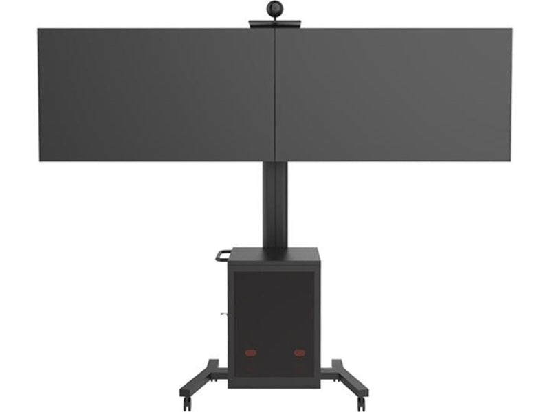 Multibrackets M Public Display Stand 180 Dual MediaBox4 Black - Max 80 kg - recommended for 55"