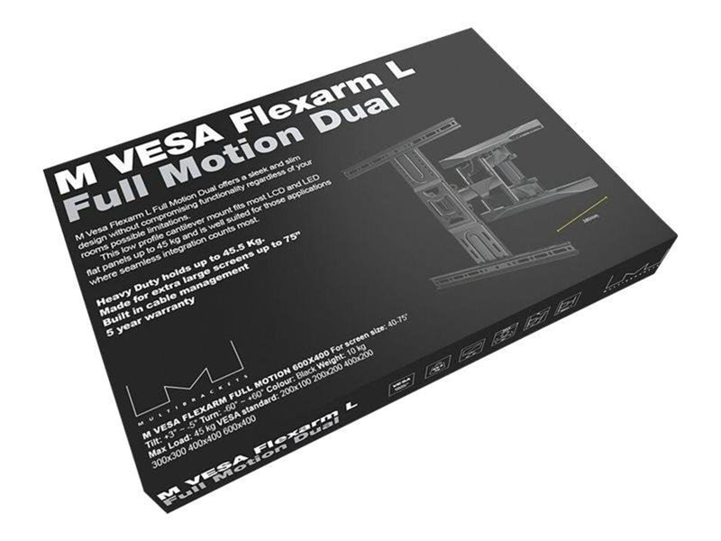 Multibrackets M VESA Flexarm L Full Motion Dual - Max 45.5 kg - recommended for 75"