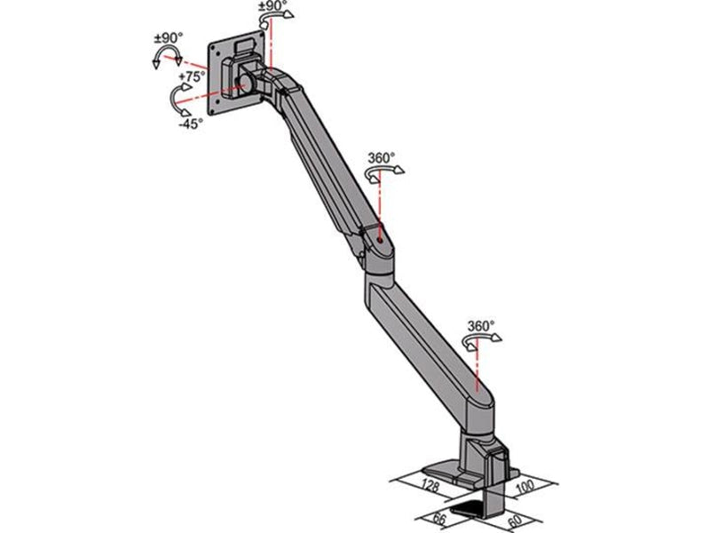 Multibrackets M VESA Gas Lift Arm in