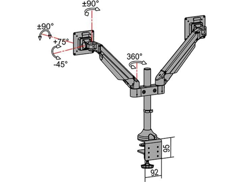 Multibrackets M VESA Gas Lift Arm in