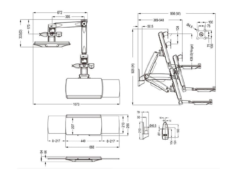 Multibrackets M Workstation Arm Single