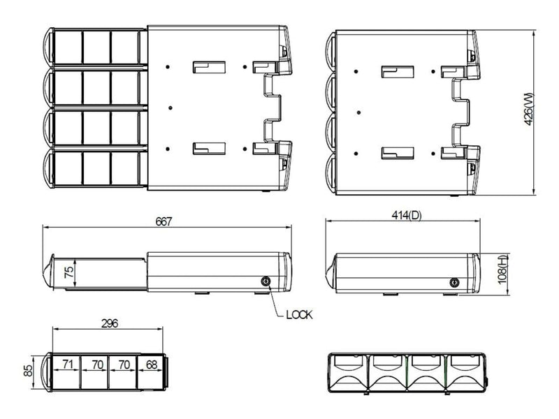 Multibrackets M Workstation Cart Drawer IIII - Max 2 kg - recommended for