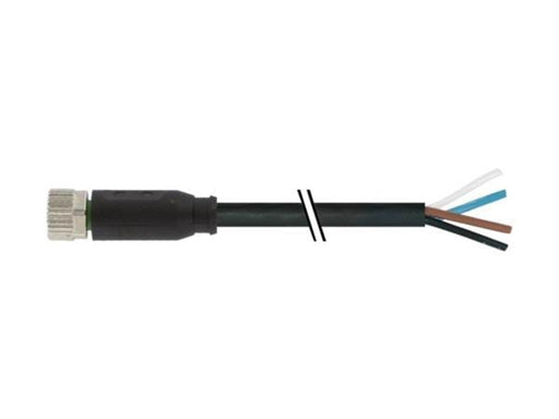 Murrelektronik M8 female 0° with cable pvc 4x0.25 bk ul/csa 5m 7000-08061-6110500