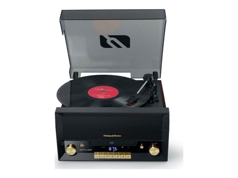 Muse MT-112 W Turntable Micro system FM BT CD USB Retro - Plattenspieler