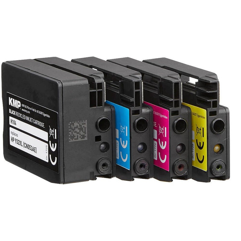 KMP Druckerpatronen H174V schwarz, cyan, magenta, gelb kompatibel zu HP 932XL/933XL (C2P42AE), 4er-Set