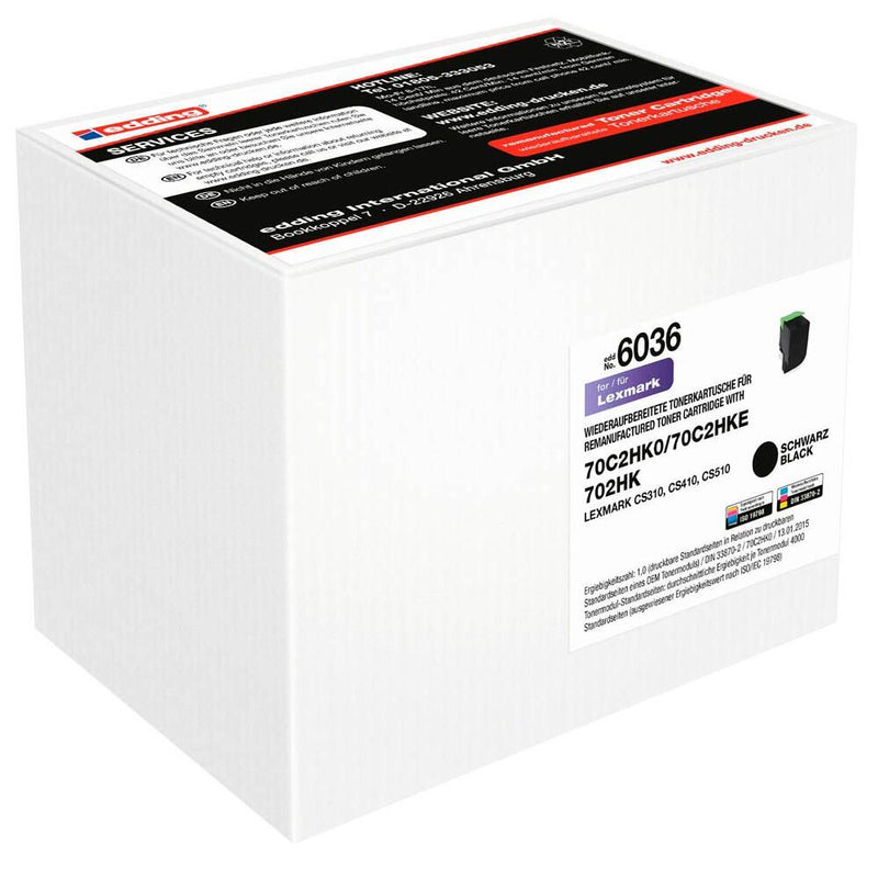 edding Toner EDD-6036 schwarz kompatibel zu LEXMARK 70C2HK0