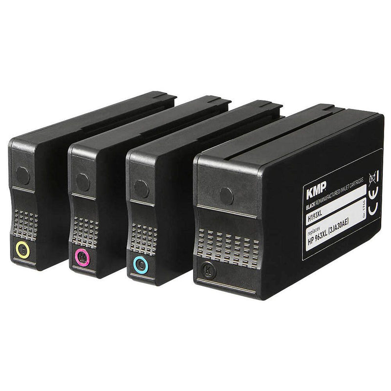 KMP Druckerpatronen H193XLV schwarz, cyan, magenta, gelb kompatibel zu HP 963XL (3YP35AE), 4er-Set
