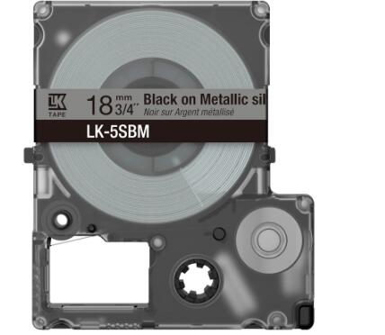Epson LabelWorks LK-5SBM - Schwarz auf silbermetallic - Rolle (1,8 cm x 9 m) 1 Kassette
