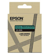 Epson LabelWorks LK-4GBL - Black on pearlized green - Rolle (1,2 cm x 9 m) 1 Kassette