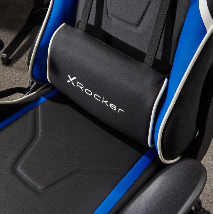 X Rocker Agility Compact eSports - Gaming-Bürodrehstuhl für Kinder & Teenager - blau/schwarz