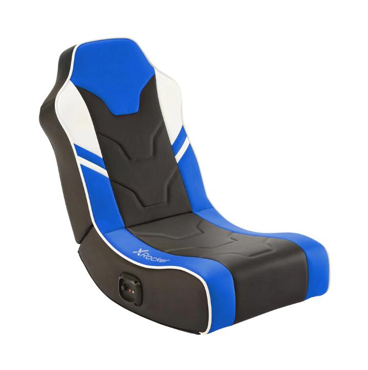 X Rocker Shadow 2.0 Floor Rocker Gaming-Bodensessel für Kinder & Jugendliche mit Audiosystem - schwarz/blau