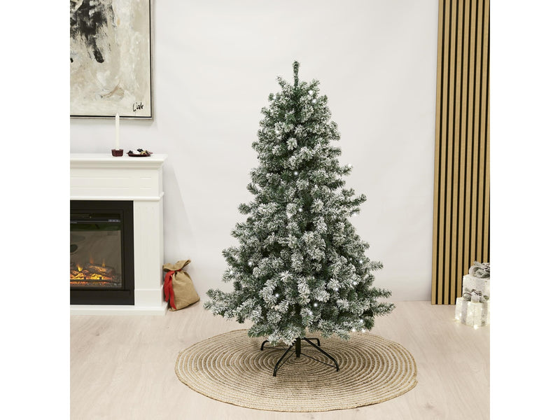 NORDIC WINTER Christmas tree artificial PVC - 180x118 cm - "FROST" w/snow Class B+