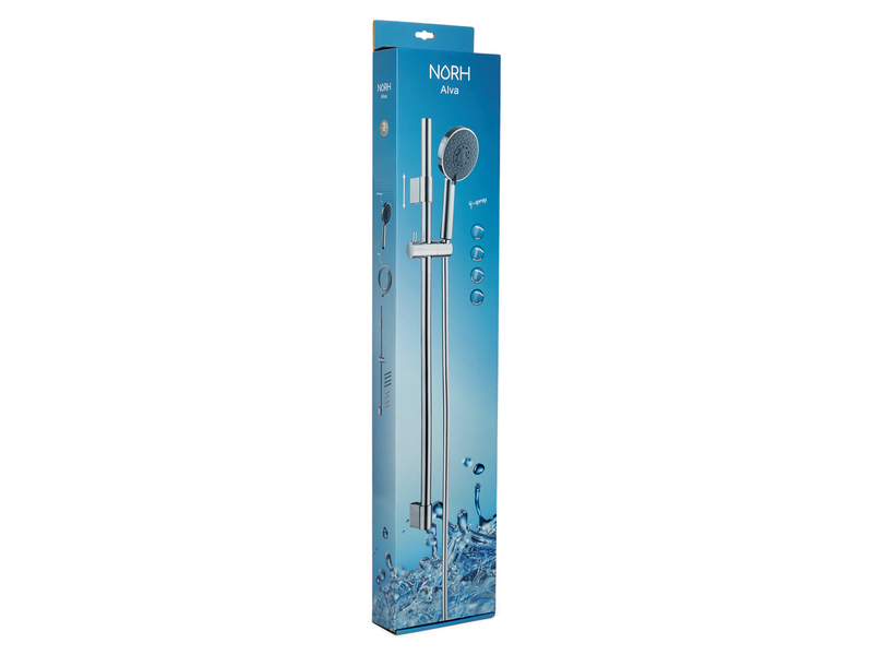 NORH Alva shower bar set 4 spray chrome