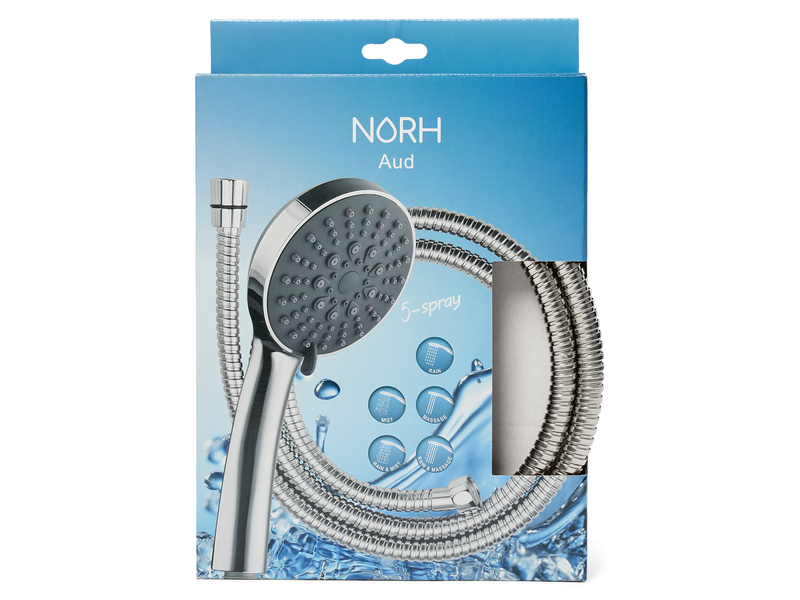 NORH Aud shower set 5 spray chrome