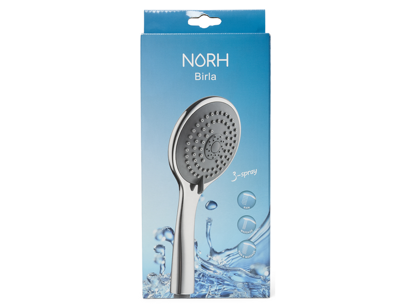 NORH Birla hand shower 3 sprays chrome