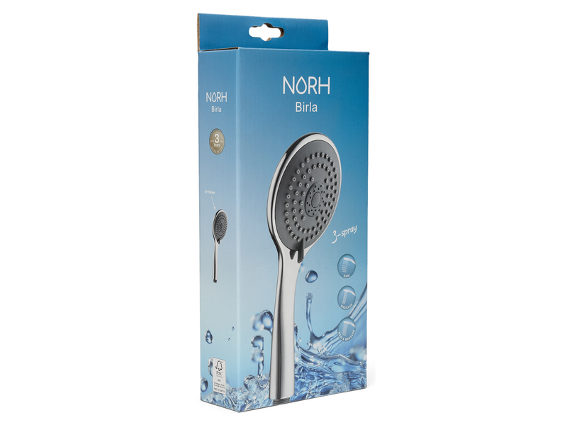 NORH Birla hand shower 3 sprays chrome