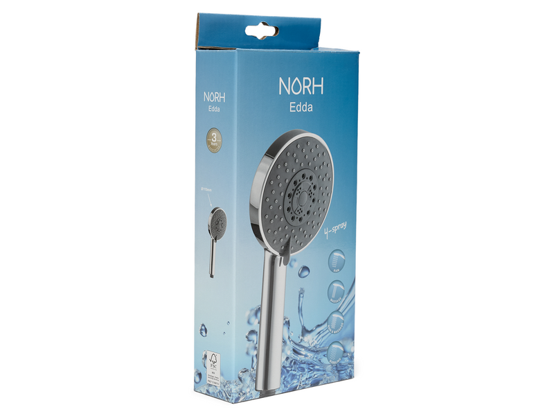NORH Edda hand shower 4 sprays chrome