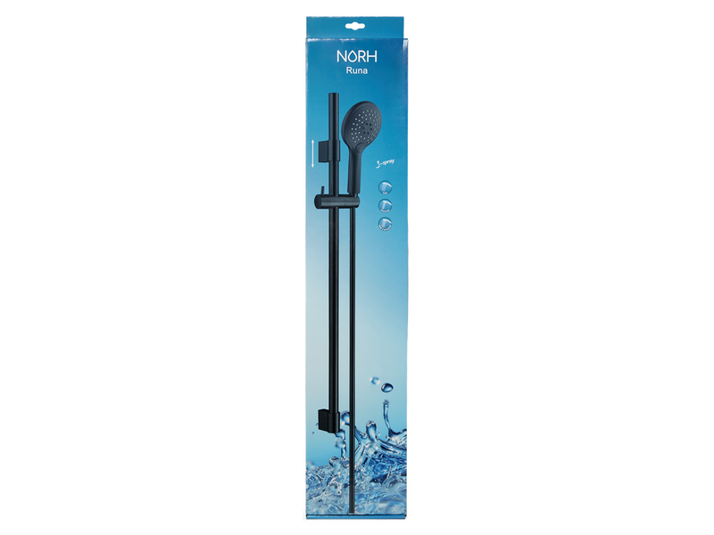 NORH Runa shower bar set 3 spray black