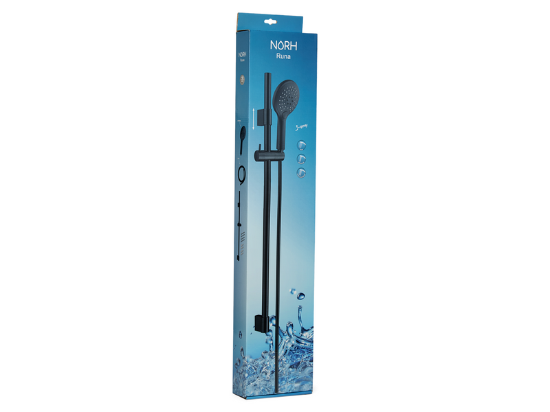 NORH Runa shower bar set 3 spray black