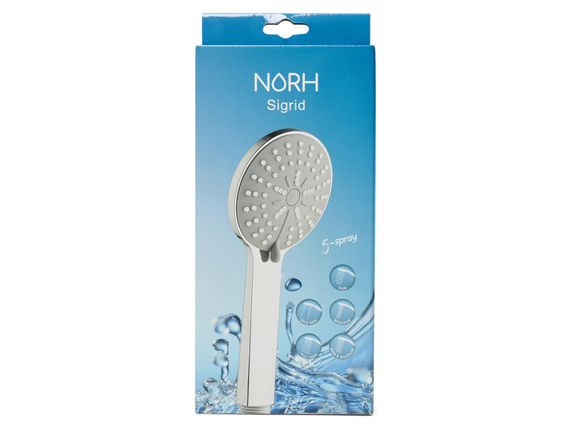 NORH Sigrid hand shower 5 spray chrome