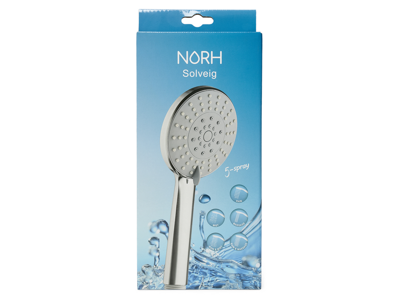 NORH Solveig hand shower 5 spray chrome
