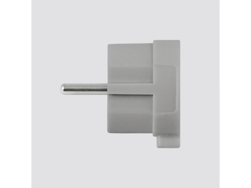 NORM F Flacher Stecker, Mattgrau (Schuko-Standard)