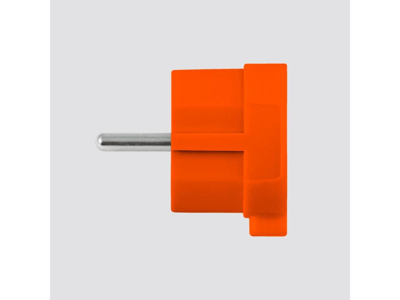 NORM F Flacher Stecker, Mattorange (Schuko-Standard)