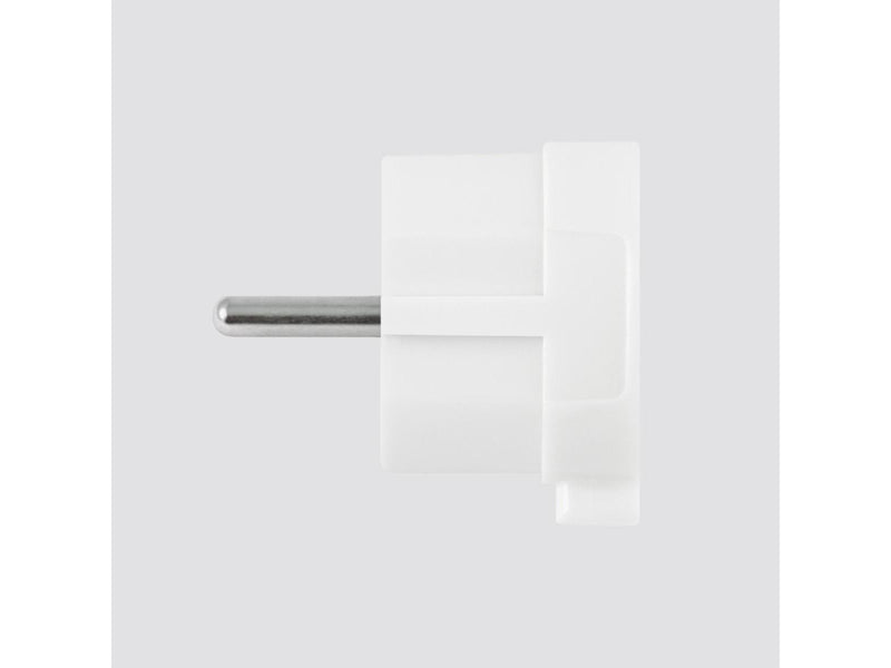 NORM F Flacher Stecker, Mattweiß (Schuko-Standard)