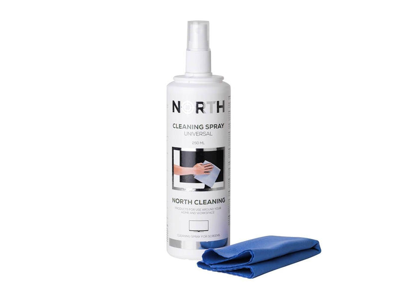 NORTH Cleaning Kit for TV Fluid 250ml and Cleaning Cloth