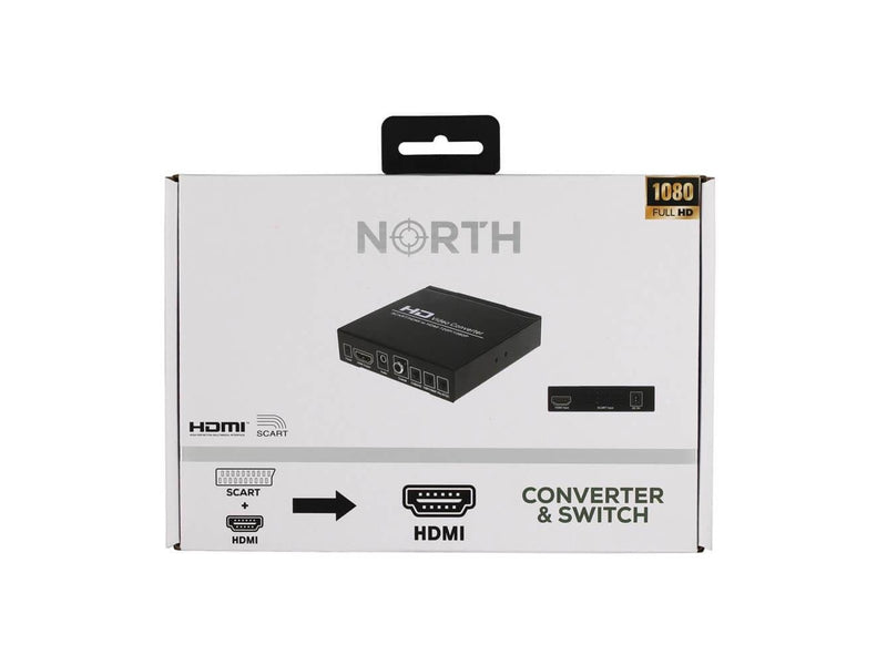 NORTH SCART+HDMI to HDMI HD Converter and Switch Black