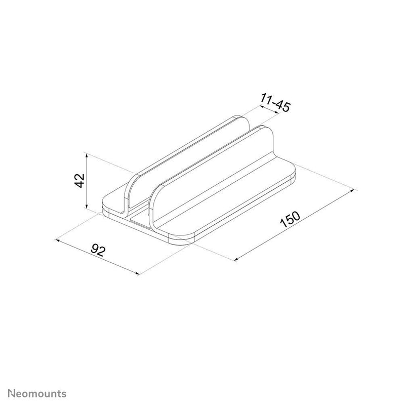 Neomounts NSLS300BLACK vertikaler Notebookständer