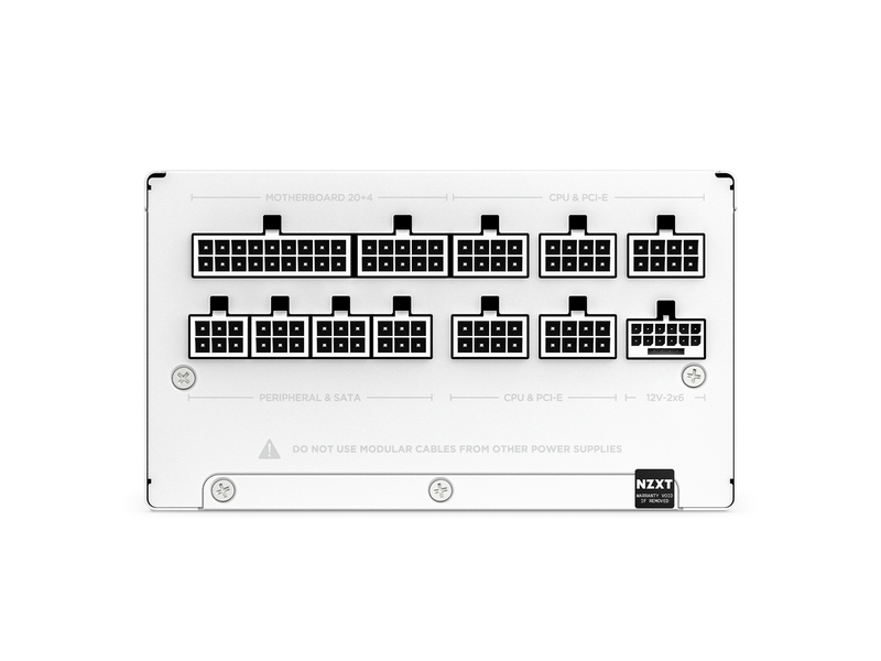 NZXT C-Series C850 (2024) White Netzteile - 850 Watt - 135 mm - ATX 3.1 - 80 Plus Gold zertifiziert