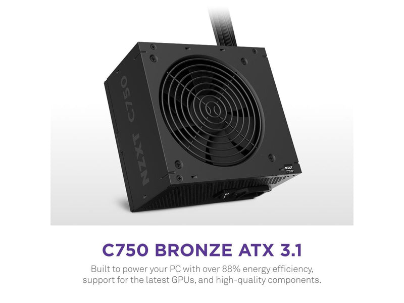 NZXT C750 Netzteile - 750 Watt - 120 mm - ATX 3.1 - 80 Plus Bronze zertifiziert