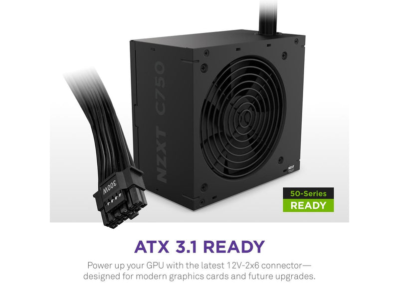 NZXT C750 Netzteile - 750 Watt - 120 mm - ATX 3.1 - 80 Plus Bronze zertifiziert