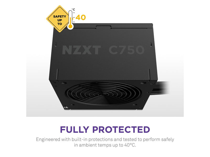 NZXT C750 Netzteile - 750 Watt - 120 mm - ATX 3.1 - 80 Plus Bronze zertifiziert