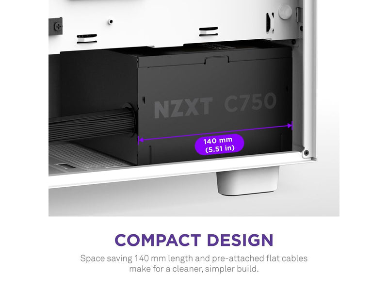 NZXT C750 Netzteile - 750 Watt - 120 mm - ATX 3.1 - 80 Plus Bronze zertifiziert