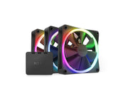 NZXT F120 RGB 3-pack & RGB Controller - Black - Gehäuselüfter - 120mm - Schwarz mit RGB LED - 28 dBA