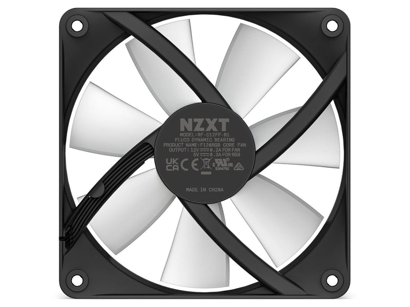 NZXT F120 RGB Core - Black - Gehäuselüfter - 120mm - Schwarz mit RGB LED - 34 dBA