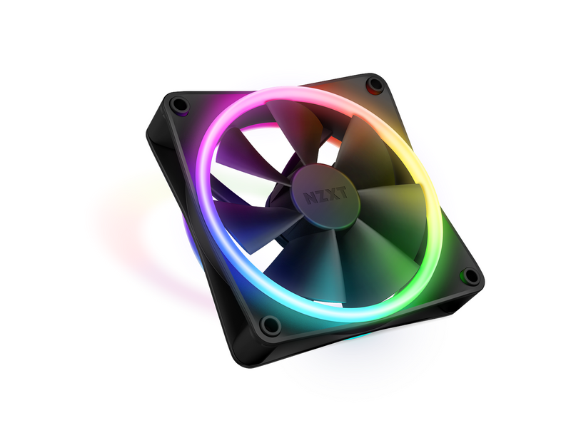 NZXT F120 RGB DUO - Black - Gehäuselüfter - 120mm - Schwarz mit RGB LED - 29 dBA