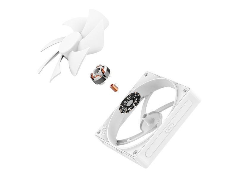 NZXT F120P V2 - Static Pressure - Gehäuselüfter - 120mm - Weiß - 30 dBA