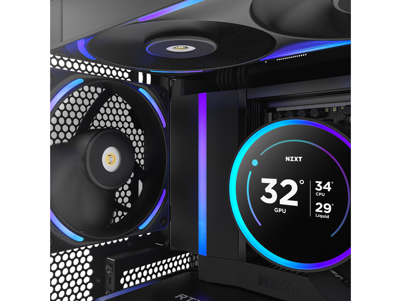 NZXT F120X Performance Fan - Gehäuselüfter - 120mm - Schwarz mit RGB LED - 41 dBA