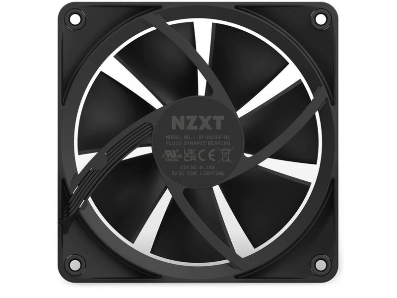 NZXT F140 RGB - Black - Gehäuselüfter - 140mm - Schwarz mit RGB LED - 33 dBA