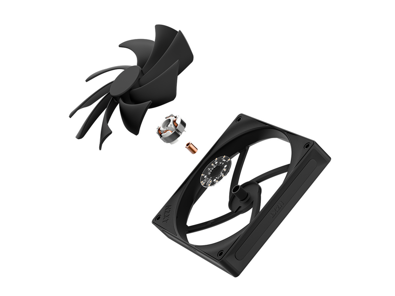 NZXT F140Q V2 Quiet Airflow - Gehäuselüfter - 140mm - Schwarz - 25 dBA
