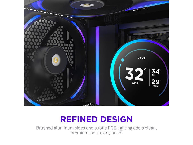 NZXT F140X - Gehäuselüfter - 140mm - Schwarz mit RGB LED - 41 dBA
