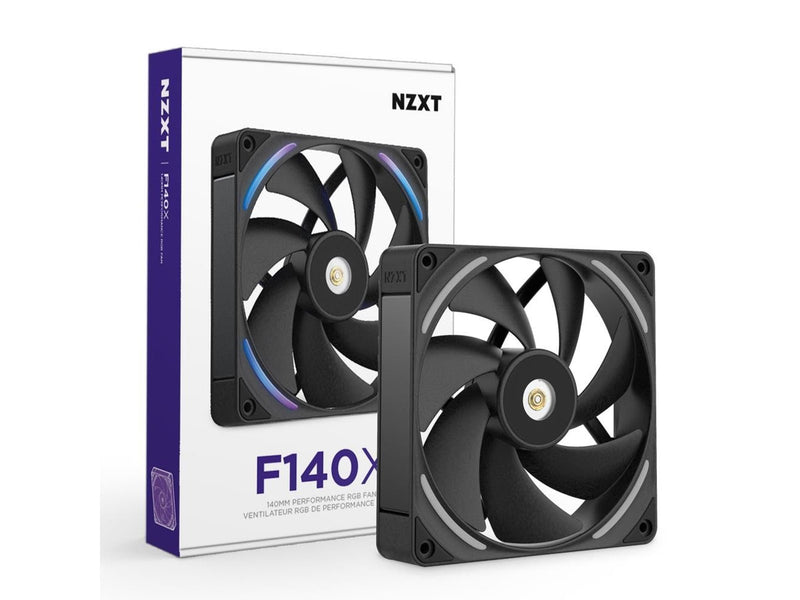 NZXT F140X - Gehäuselüfter - 140mm - Schwarz mit RGB LED - 41 dBA