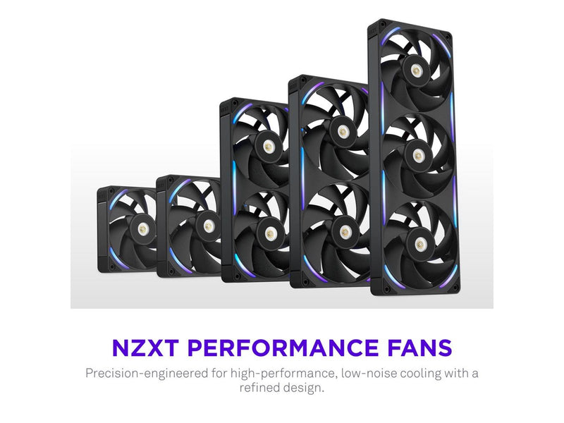 NZXT F140X - Gehäuselüfter - 140mm - Schwarz mit RGB LED - 41 dBA