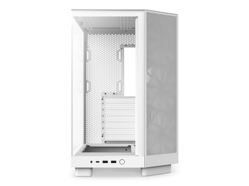 NZXT H6 Flow Compact Dual Chamber - Matte White - Gehäuse - Miditower - Weiß