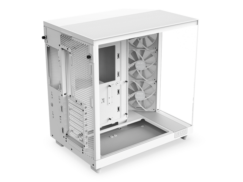 NZXT H6 Flow Compact Dual Chamber - Matte White - Gehäuse - Miditower - Weiß