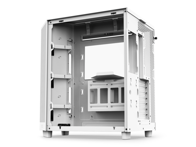 NZXT H6 Flow Compact Dual Chamber with RGB - Matte White - Gehäuse - Miditower - Weiß